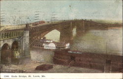 Eads Bridge St. Louis, MO Postcard Postcard