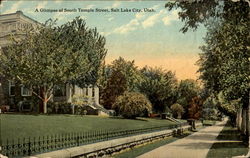 A Glimpse Of South Temple Street Postcard