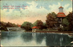 Humboldt Park, Lagoon Chicago, IL Postcard Postcard