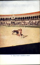 Bull Fight Valencia, Spain Postcard Postcard