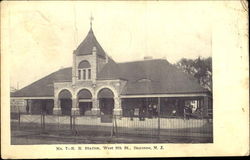 R. R. Station, West 8th St. Postcard
