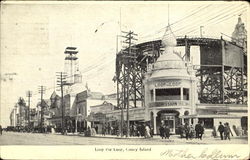 Loop The Loop Roller Coaster Postcard