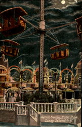 Aerial Swing, Luna Park Postcard