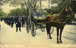 Chief Of Fire Department Elizabeth, NJ Postcard Postcard