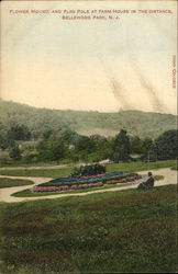 Flower Mound And Flag Pole Belwood Park, NJ Postcard Postcard