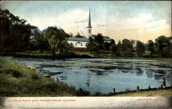 Clark's Pond And Presbyterian Church Postcard