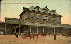Pennsylvania Railroad Station New Brunswick, NJ Postcard Postcard