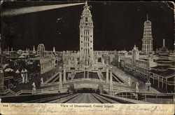 View Of Dreamland Coney Island, NY Postcard Postcard