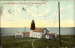 Point Judith Lighthouse, Narragansett Pier Rhode Island Postcard Postcard