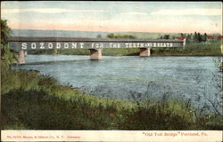 Old Toll Bridge Portland, PA Postcard Postcard