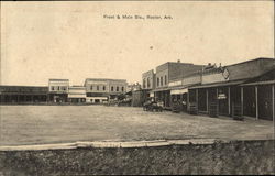 Front & Main Sts. Rector, AR Postcard Postcard