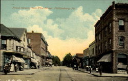 Front Street From Pine Street Philipsburg, PA Postcard Postcard