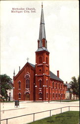 Methodist Church Michigan City, IN Postcard Postcard