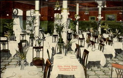 Main Dining Room, Narragansett Hotel Postcard
