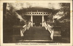 Hall Of Philosophy, Chautauqua Institution Postcard