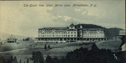 The Ground View Hotel, Mirror Lake Lake Placid, NY Postcard 