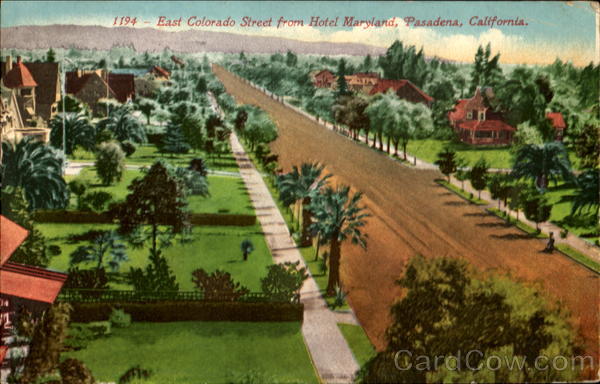 East Colorado Street From Hotel Maryland Pasadena California