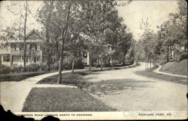Ridgewood Road Looking North To Kenwood Roland Park Maryland