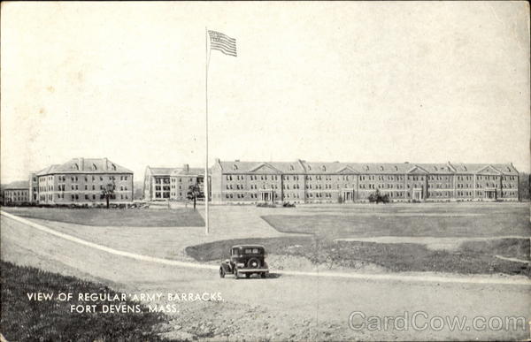 View Of Regular Army Barracks Fort Devens Massachusetts