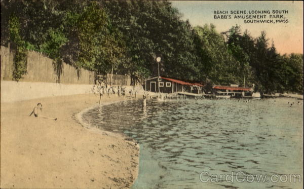 Beach Scene, Babb's Amusement Park Southwick, MA