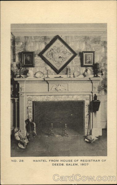 Mantel From House Of Registrar Of Deeds Salem Massachusetts