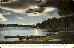 Lincoln Park, Lake Quinsigamon Worcester, MA Postcard Postcard