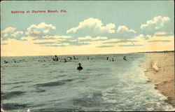 Bathing At Daytona Beach Postcard