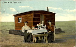 Callers At The Claim Postcard