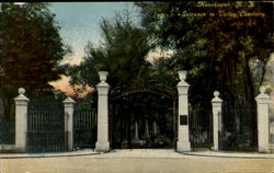 Entrance To Valley Cemetery Manchester, NH Postcard Postcard