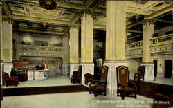 Magnificent Lobby Hotel Multnomah Portland, OR Postcard Postcard