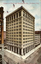 Corner Of Third And Washing Sts Postcard