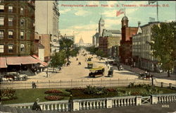 Pennsylvania Avenue From U. S. Treasury Postcard