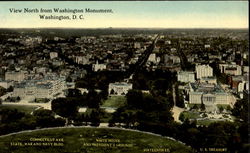 View North From Washington Monument Postcard