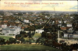 View Of Washington From Monument Postcard