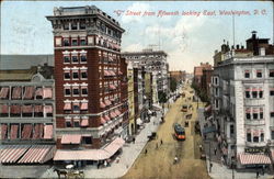 G Street From Fifteenth Looking East Washington, DC Washington DC Postcard Postcard