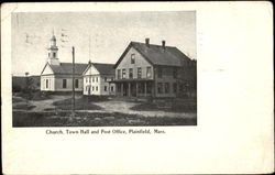 Church Town Hall And Post Office Postcard