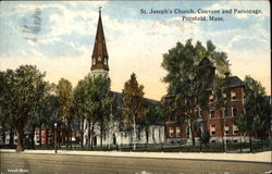 St. Joseph's Church Convent And Parsonage Postcard