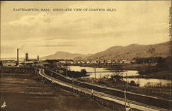 Bird's Eye View Of Hampton Mills Easthampton, MA Postcard Postcard