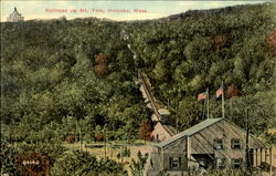 Railroad Up Mt. Tom Holyoke, MA Postcard Postcard