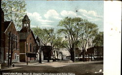 West St. Showing Public Library And Police Station West St. Showing Public Library And Police Station