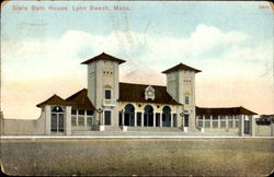 State Bath House, Lynn Beach Postcard