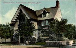 Memorial Hall, Public Library Postcard