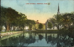Lake Mitchell Medfield, MA Postcard Postcard