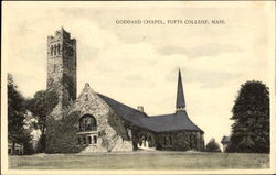 Goddard Chapel, Tufts College Postcard