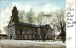 Townhall Milford, MA Postcard Postcard