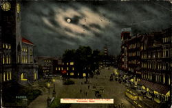 Main Street, South Of Front Street, At Night Postcard