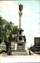 Soldier's Monument On The Common Postcard