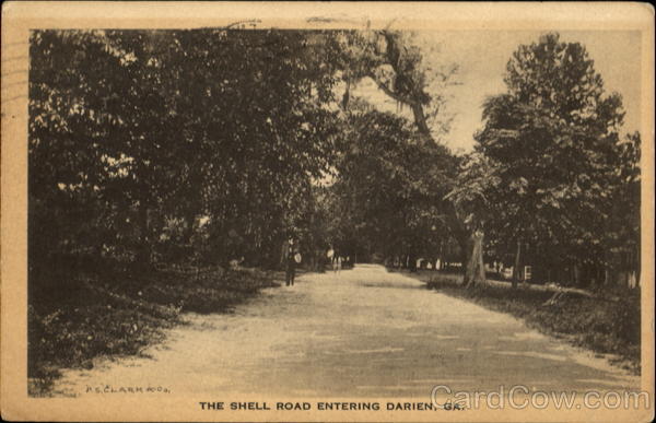 The Shell Road Entering Darien Georgia