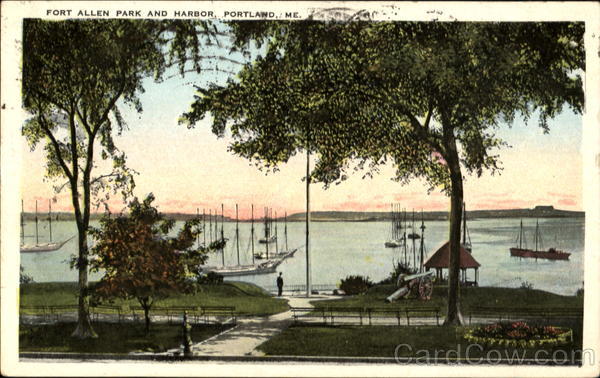 Fort Allen Park And Harbor Portland Maine