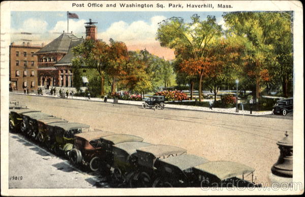 Post Office And Washington Sq. Park Haverhill Massachusetts